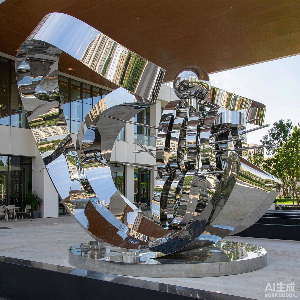 Abstract steel sculpture